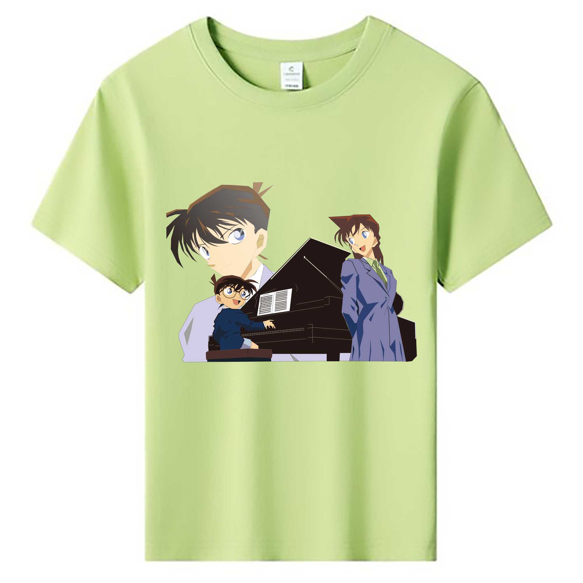 （画像用） 名探偵コナン 毛利 蘭 もうり らん、モーリ ラン Detective Conan Rachel Moore 綿100％キッズTシャツ（フロントプリント）